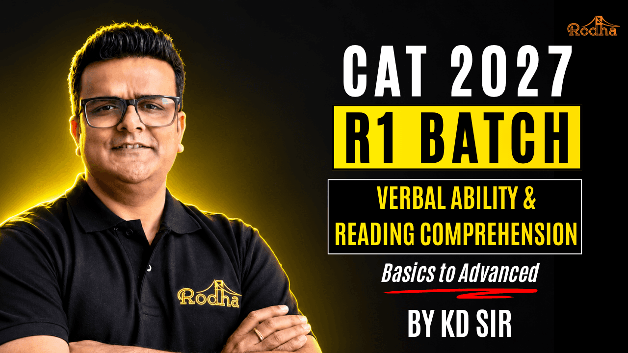 CAT 2027 | R1 (Hinglish) | Verbal Ability & Reading Comprehension Batch - Basics to Advanced by KD Sir